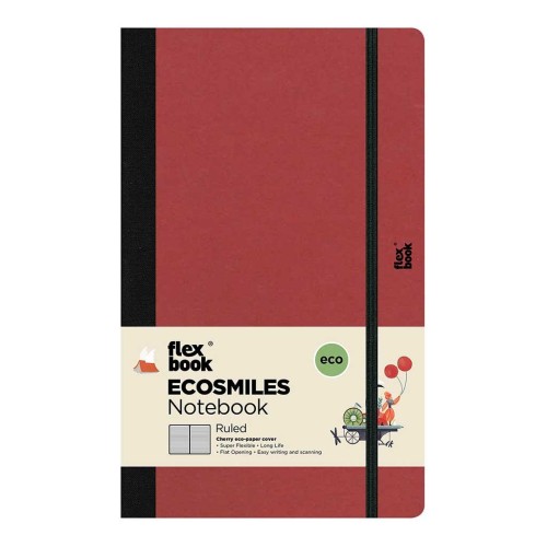 Flexbook Ecosmiles Notebook Cherry 192 Ruled Pages 130mm x 210mm Flexbook Ecosmiles Notebook Cherry 192 Ruled Pages 130mm x 210mm